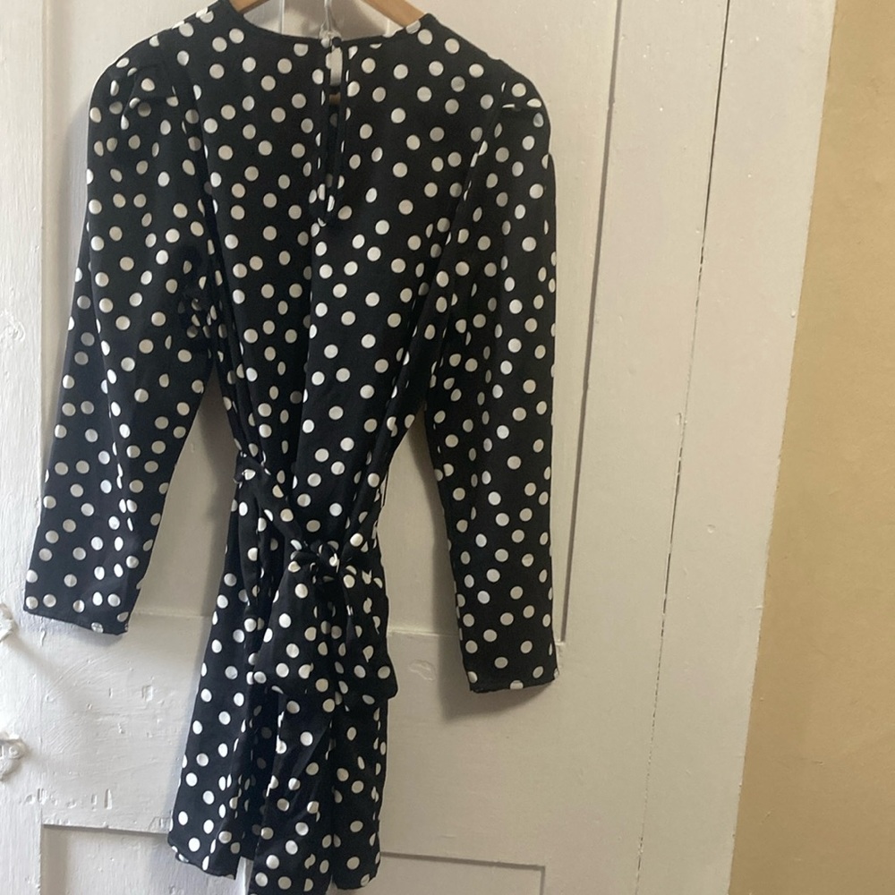 A New Day Black and White Polka Dot Dress - Picture 7 of 7